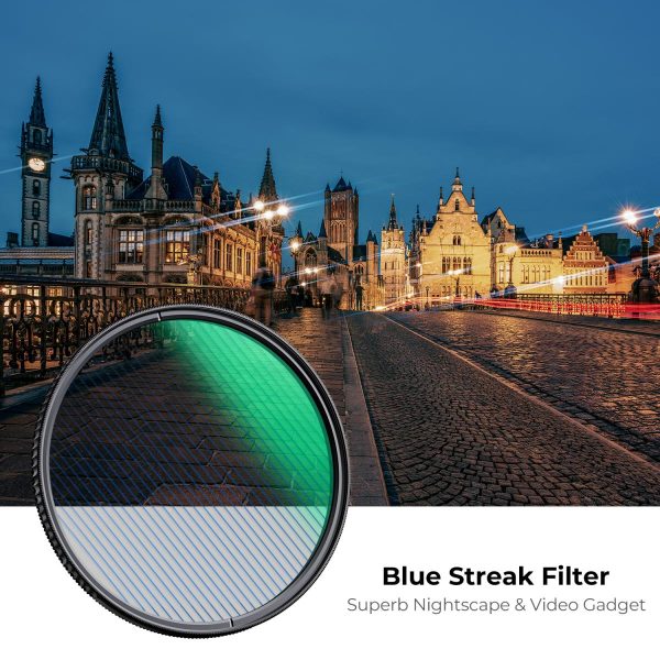 [CLEARANCE] K&F Concept Nano X Series Blue Streak Multi-Layer Coating Lens Filter Ultra-Clear (2mm) Waterproof, Anti Scratch, and Anti-Reflection (49mm 52mm 55mm 58mm 62mm 67mm 72mm 77mm 82mm) on Sale