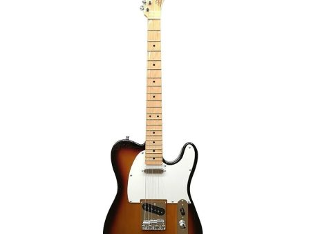 SX FTL50+ 6-String Telecaster Electric Guitar with 21 Frets, Single Coil, 3-Way Switch, Canadian Maple Fingerboard, Gloss Finish (Sunburst) Fashion