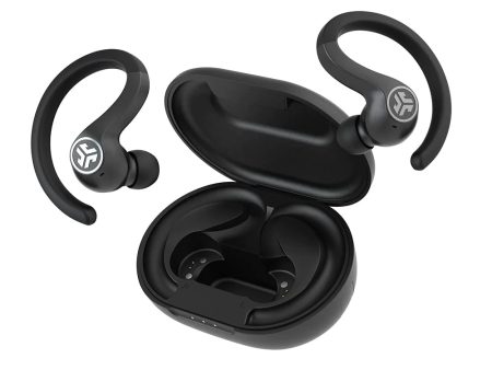 JLab Jbuds Air Sport True Wireless Earbuds With Bluetooth 5.0, 30+ ft Range, Charging Case + Integrated Charging Cable, 3 EQ Sound Setting for Gym, Sport (Black, White) For Cheap