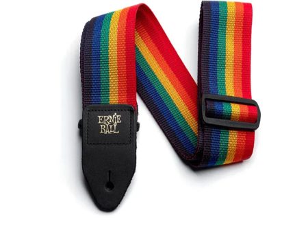 Ernie Ball Polypro Guitar Strap (Rainbow) 2-inch Wide Adjustable to 41-72 inch Cross Body Electric, Acoustic & Bass Guitar Strap - Musical Instruments and Accessories | 4044 Cheap