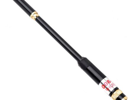 BaoFeng AL-800 SMA-Female High Gain Telescopic Dual Band Extendable Radio Antenna VHF UHF 144 430MHz with 79cm Maximum Length, 50W Power for Walkie Talkie Two Way Radio Sale