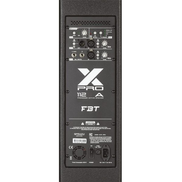 FBT X-Pro 112A 12  1200 300W 2-Way Active Speaker then Built-in 3 Channel Mixer with Bluetooth, DSP Online Sale