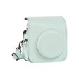 Pikxi BMS12 PU Leather Soft Silicone Protective Camera Case Bag for Fujifilm Instax Mini 12  with Shoulder Strap - Available in Different Colors Online Sale