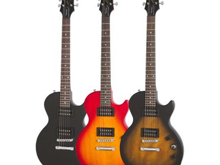 Epiphone Les Paul Special VE 22-Fret Open Coil Ceramic HH Electric Guitar with Vintage Worn Finish (Ebony Black, Cherry, Sunburst) | ENSV Series For Sale