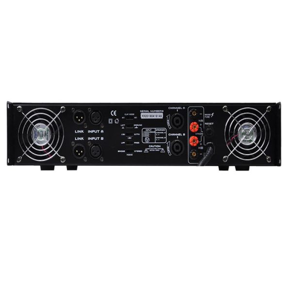 [CLEARANCE] KEVLER MZ-400 400W Professional Class H Power Amplifier with 20Hz-20KHz Frequency, Balance Unbalance 3-Pin XLR Input and 2 Speakon Terminals, LED Indicators with Dual Variable Speed Fans Cheap