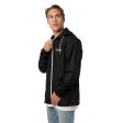 Fender Spaghetti Logo Windbreaker Jacket with Zipper Tape Hood Ties Mesh Lining (Small) (Black) For Sale