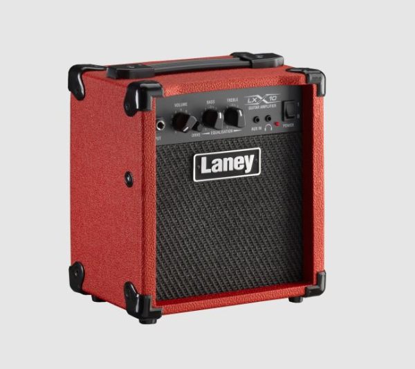 [CLEARANCE] Laney LX10 Red 10 Watts RMS Guitar Combo Amplifier Hot on Sale