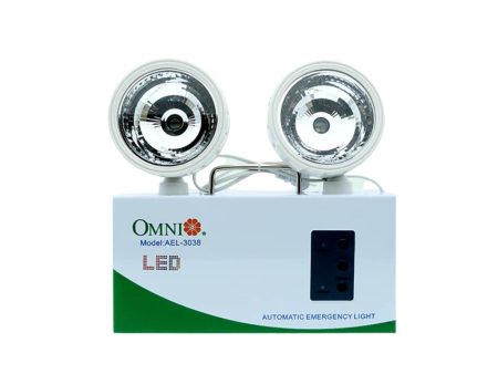 OMNI AEL-3038 SMT LED Automatic Emergency Light 2x1W 4V with 6 Hours Performance Time, 20 Hours Charging Time Online now