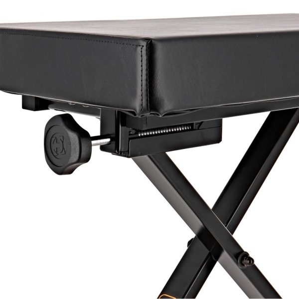 Hercules EZ Height Adjustable Keyboard Bench with 150kg Weight Capacity, Leather Seat, 4 Height Adjustment for Piano Musicians | KB200B Online Hot Sale