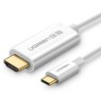 UGREEN 4K 30Hz USB Type C to HDMI Male Gold-Plated Video Audio Sync Cable 1.5 Meters with Multiple Diplay Mode, Plug and Play for Laptop, HDTV, Monitor, Projector (1.5M) (White) | 30841 For Cheap