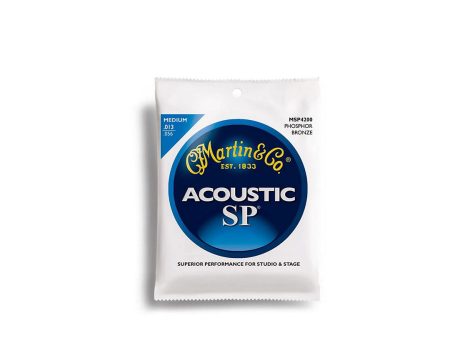 Martin & Co. MSP-4200 Phosphor Bronze Acoustic Strings Set (Medium .33- 1.42mm) | MSP4200 Online now