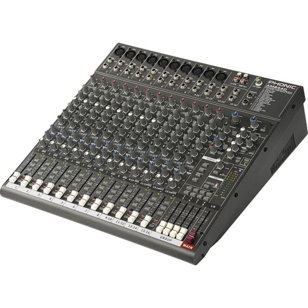 Phonic AM-844D 8-MIC LINE Mono Channels, 4-Stereo 4-Group Recording Mixer with DFX, USB Interface, 3-Band EQ, 10 Microphone Preamps, and Direct Outputs for Multitrack Recording Sale