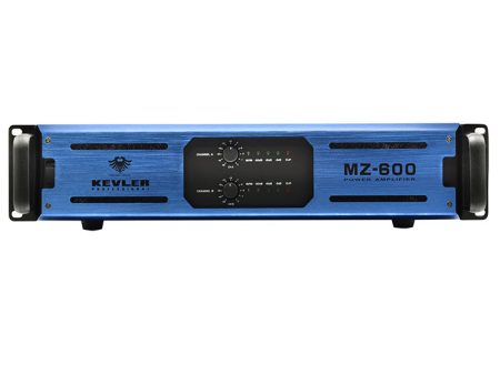 KEVLER MZ-600 600W Professional Class H Power Amplifier with 20Hz-20KHz Frequency, Balance Unbalance 3-Pin XLR Input and 2 Speakon Terminals, LED Indicators with Dual Variable Speed Fans Supply