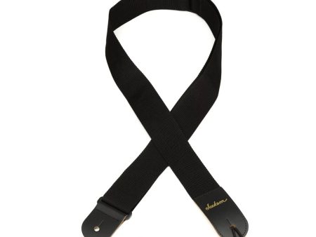 Jackson Poly-Web 2  X 56  Guitar Strap with Embroidered Jackson Logo and Adjustable Slider for Bass and Electric Guitars (Black) Discount