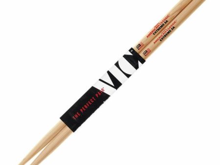 Vic Firth American Classic Extreme 5A Hickory Wood Tear Drop Tip Drumsticks (Pair) Drum Sticks for Drums and Percussion (Wood, Nylon Tips) Hot on Sale