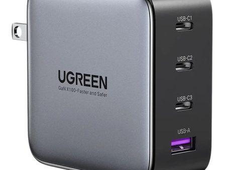 UGREEN Nexode Series 100W USB Type-C 4-Port Fast GaN PD Wall Charger Power Adapter for Laptop, Tablet, Phone | 40737 For Sale