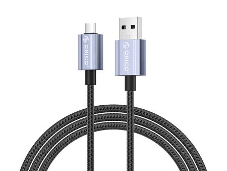 ORICO GQAM (1m) USB-A 2.0 to microUSB Fast Charging Data Cable 5V 2.1A 10.5W, 480Mbps Transmission Rate, Nylon-Braided Aluminum Alloy for microUSB Port Devices, Smartphones, Android, Tablet For Sale