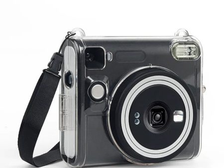 Pikxi CSQ40 Fujifilm Instax Square SQ40 Acrylic Crystal Transparent Protective Camera Case Bag with Shoulder Strap - Clear Online