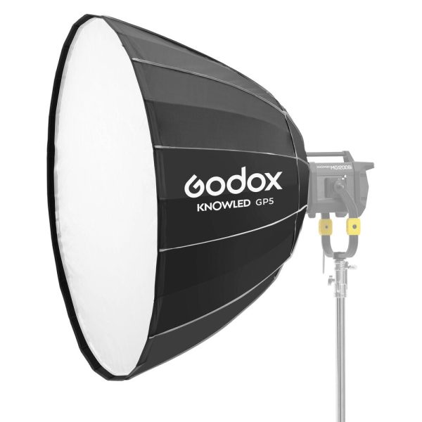 [CLEARANCE] Godox GP5 150cm Round Parabolic Softbox Built-In Speed Ring, G mount, KNOWLED MG1200Bi Bi-Colour LED Light for Studio Photography and Lighting Online Hot Sale