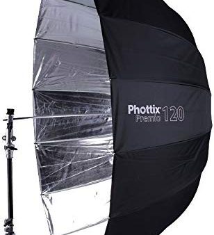 Phottix Premio Reflective Umbrella 85cm 33 Inches - Black and Silver Cheap