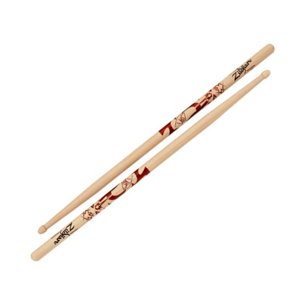 Zildjian ZASDG Dave Grohl Artist Series Signature Drumsticks with Two-Color Art Tattoo Design for Drums and Percussion Online Hot Sale