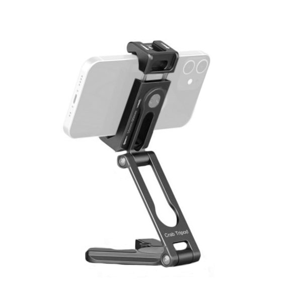 Ulanzi HP004 Crab Tripod Foldable Smartphone Stand with 2 Cold Shoes, Acra Slot, 360 Degree Rotatable, Mic & Fill Light Mount Hot on Sale