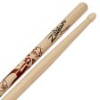 Zildjian ZASDG Dave Grohl Artist Series Signature Drumsticks with Two-Color Art Tattoo Design for Drums and Percussion Online Hot Sale