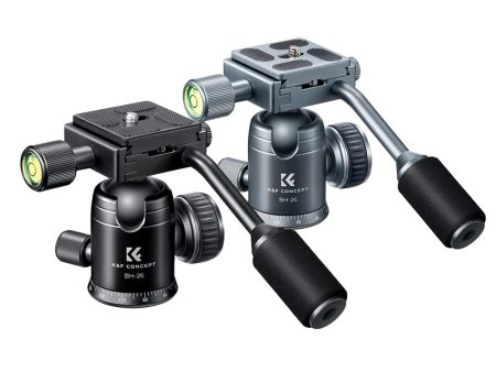 K&F Concept BH-26 360 Degree 26mm Panoramic Ball Head Mount with QR Quick Release Plate, 1 4  Bolt and 8kg Max Load for Tripod Monopod and Slide Rack (Black, Gray) KF31-049 KF31-049V1 Supply