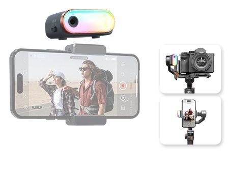 Hohem MTK-L02 AI Tracker Magnetic Fill Light CCT RGB with Integrated AI Vision Sensor for iSteady M6 & MT2 Camera Gimbal Online Hot Sale