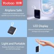 Yoobao LK10 10000mAh 22.5W Fast Charge Digital Display Mini Power Bank with Built-In Type C & Lightning Charging Cable, USB-A & USB-C Port for Phone, Tablet, Camera, iPhone, Android Smartphone, etc. - Black   Purple   Blue | Powerbank Online Sale