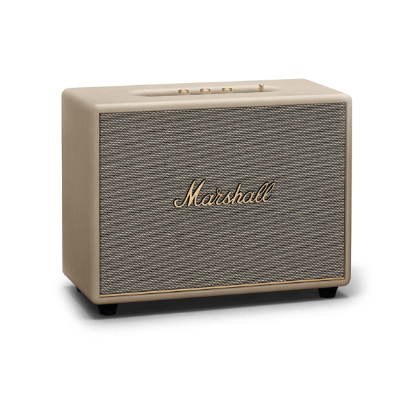 Marshall Woburn III Bluetooth 5.2 Stereo Speaker with 4 Speaker System and Subwoofer, Multi Stream Feature, HDMI, AUX, RCA Inputs and Iconic Amp-Style Design (Cream) on Sale