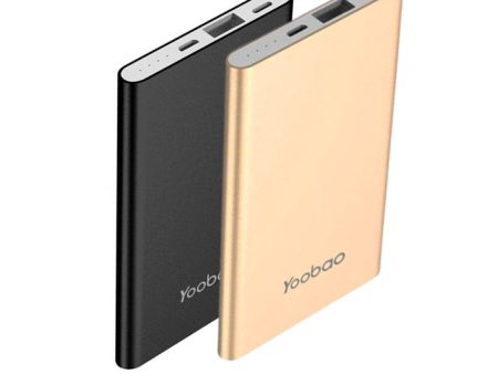 Yoobao KJ01 4000mAh Ultra Slim Powerbank Micro USB with Built-in Cables (Black, Gold) Online now