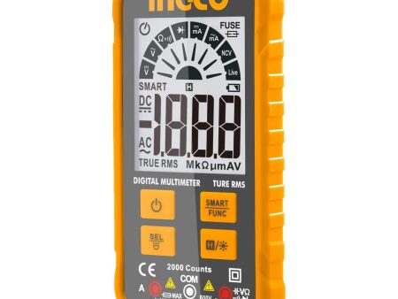 [CLEARANCE] INGCO DM6001 Digital Multimeter Electrical Test Tool True RMS 6000 Counts 600V with Auto Power Off and Diode Testdate Hold Online Hot Sale