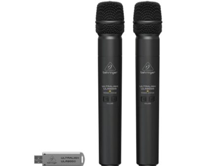 [CLEARANCE] Behringer Ultralink ULM202USB High-Performance 2.4 GHz Digital Wireless USB Dual Dynamic Microphones System with Dual-Mode USB Receiver, 122m Max. Operating Range, Unidirectional Polar Pattern, 30 Hours Battery Life, Auto Pairing Online now