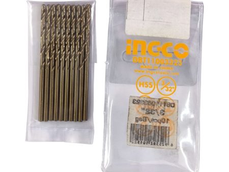 [CLEARANCE] INGCO 3 32  Cobalt HSS Drill Bits (10pcs pack) Abrasive and Heat Resistance for Metal | DBT11003163 Hot on Sale