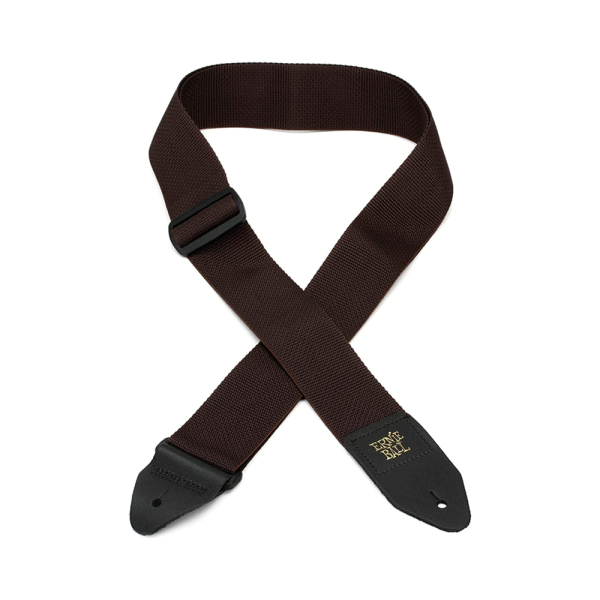 Ernie Ball 41  x 72  PolyPro Guitar Strap Series with Durable Premium Leather Ends for Acoustic and Electric Guitars (Brown) | 4502 Cheap