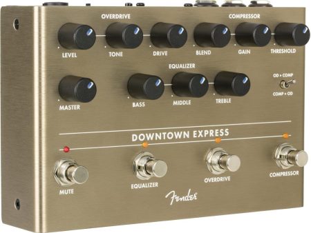 Fender Downtown Express Bass Multi Effects Pedal with Compressor 3-Band EQ Overdrive Mute Switch for Electric Guitar Hot on Sale