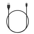 RAVPower USB-A to Lightning Cable Kevlar Braided Black Nylon Cord (0.9M   3ft) | RP-CB019 | For Discount