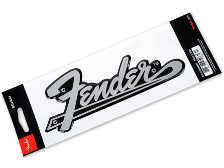 Fender Silver Metallic Amp Logo 3D Sticker for Guitars Amplifier Case For Cheap