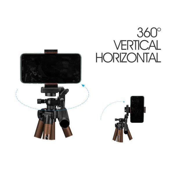 WEIFENG WT-3130 Camera Tripod with Quick Release Plate, 360° Pan & 90° Tilt, 130cm Max. Height, 2.5kg Max. Load Capacity for Smartphone, DSLR, SLR, Mirrorless, Compact, Action Camera Supply