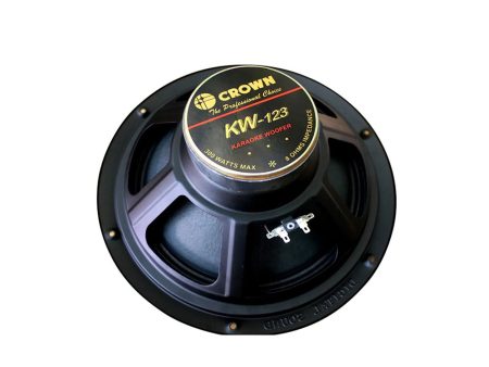 Crown 300W 12  Karaoke Woofer Speaker with Max 8 Ohms Impedance, 20Hz-12kHz Frequency Response and 93dB Sensitivity Level | KW-123 Online Hot Sale