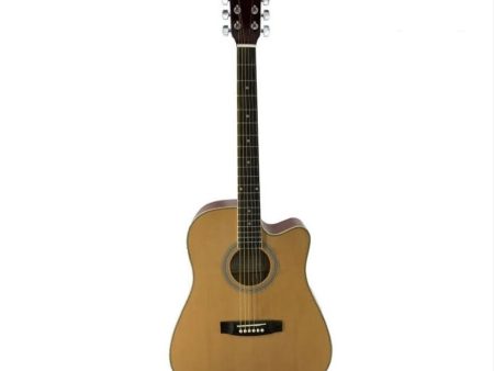 Fernando AW-41C 20-Fret 6-Strings Acoustic Guitar with 41” Dreadnaught Cutaway, Spruce and Basswood Body, and Chrome Die Cast Machine Head for Professional and Hobbyist Musicians (Sunburst, Black, Natural) on Sale