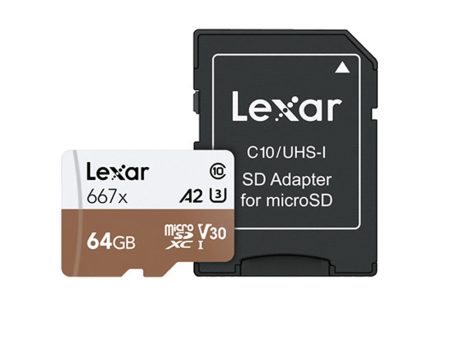 [CLEARANCE] Lexar Professional 667x Class 10 microSD Card with 100Mb s and 90Mb s Read and Write Speed (Adapter Included) (64GB) | LSDMI64GB667A Online now