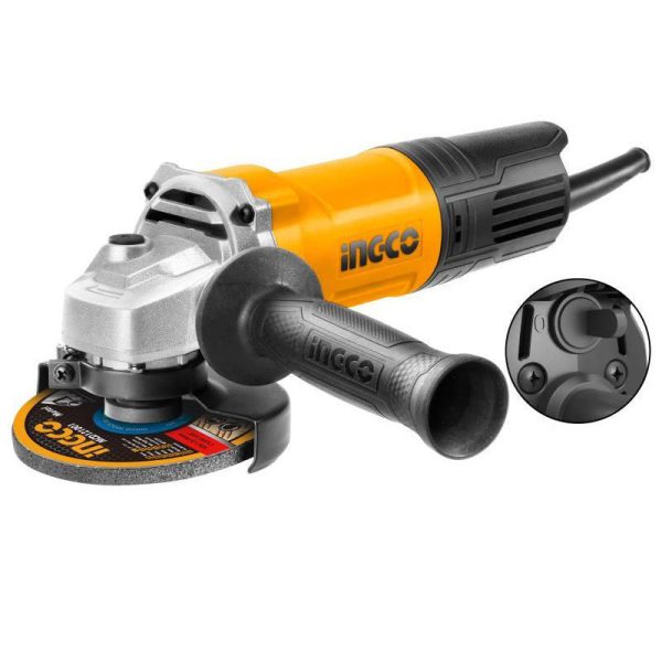 INGCO 750W Electric Angle Grinder with 240V, 11000rpm, 4  Disc Diameter, M10 Spindle Thread, and Auxiliary Handle for Wood, Metal, and Concrete | AG70012 Cheap