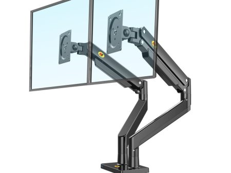 NB North Bayou G32 22 - 32  with 15Kg Max Payload Heavy Duty Dual VESA Monitor Desk Mount Stand  and Gas Strut Full Motion Swivel Double Arm with USB Port for LCD LED TV Television For Cheap