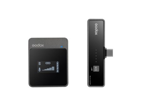 [CLEARANCE] Godox MoveLink UC1 Compact Wireless Microphone System Compatible with Smartphones and Tablets with Type-C Ports for Audio Recording and Vlogging (2.4GHz) For Cheap