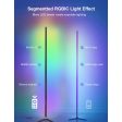 Luxceo F0102 RGB LED Corner Light Tube Stand Lamp with Remote and App Control - Photo & Video Studio Lighting Cheap