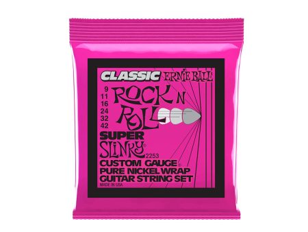 Ernie Ball Super Slinky Bright Gauge Classic Rock N Roll Pure Nickel Guitar Strings Set (.09-.042mm) | 2253 For Discount