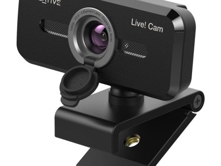 Creative Live! Cam Sync V2 1080P 2MP USB 2.0 Webcam with Auto Mute & Noise Cancellation, Built-In Dual Microphones, Camera Privacy Lens Cover, Clip & Screw Mount for Video Conference & Calls, PC, Laptop, Computer, Windows, macOS, Chrome OS For Sale