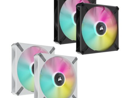 CORSAIR ML140 Elite Premium iCUE RGB 2pcs 140mm Desktop System Unit PWM Cooling Fan Dual Pack with Included Lighting Node Core, 1600 RPM Fan Speed, Magnetic Levitating Blade for PC Computer (Black, White) | CO-9050115-WW CO-9050119-WW Online now